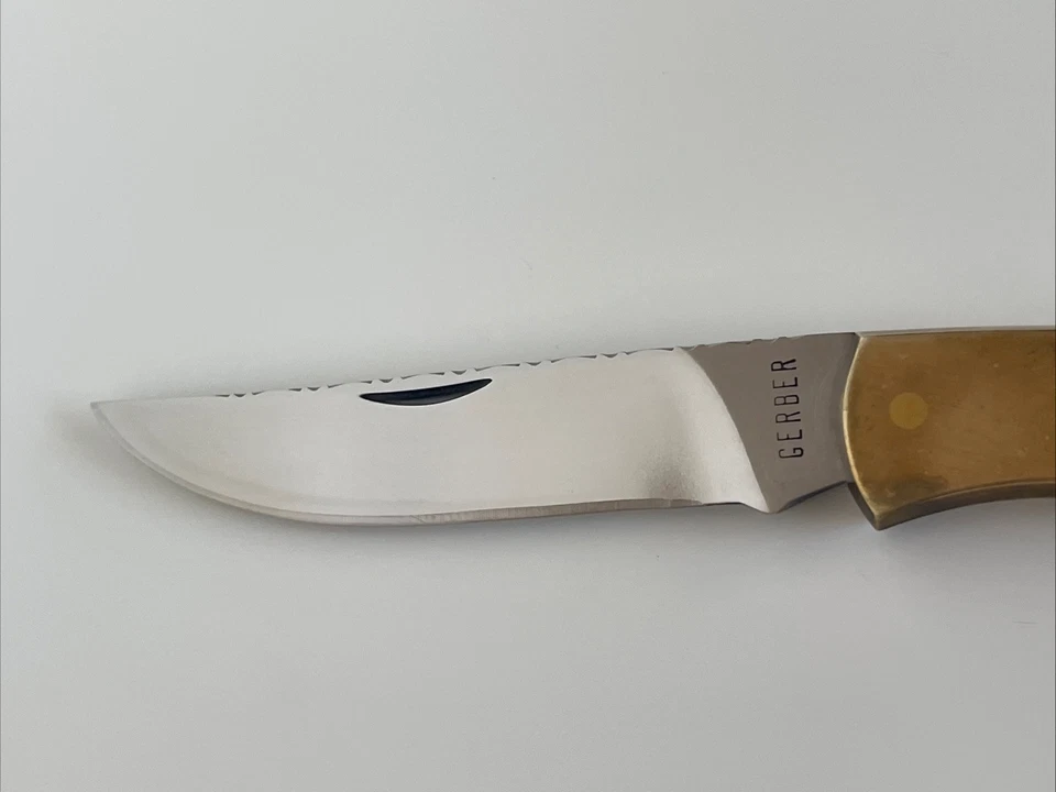 Gerber Sportsman II Folding Knife White Micarta Filework USA Custom - Image 2 of 4