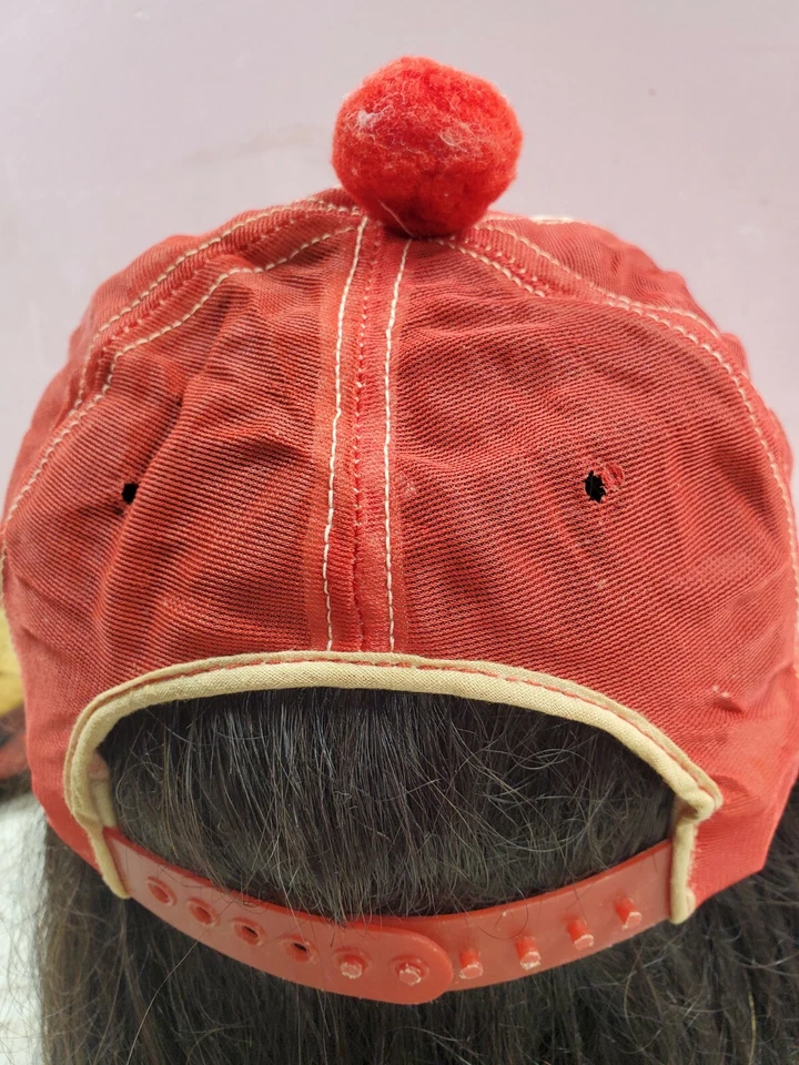 Vintage Rare HTF Dairy Queen Pom Pom Top Uniform Hat Cap Red White (c135) - Image 4 of 4