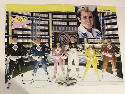 Mighty Morphin Power Rangers Richard Lee Jackson Magazine Poster Fold out Vintag