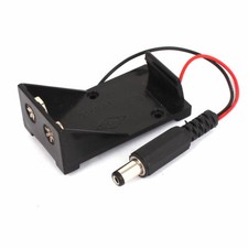 DC 5.5mmx2.1mm Power Connector Batteries Holder Case for 1 x 9V Battery