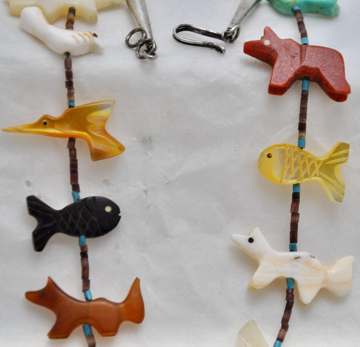 Vintage 1980's Native American Carved Multi-Stone Animal