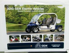 2010 GEM Electric Vehicles Dealer Sales Data Sheet Eco-Friendly Street-Legal