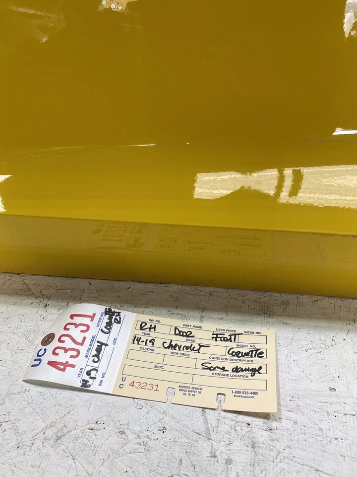 2014 2015 2016 2017 2018 2019 CHEVROLET CORVETTE C7 RIGHT SIDE DOOR OEM - Image 2 of 4