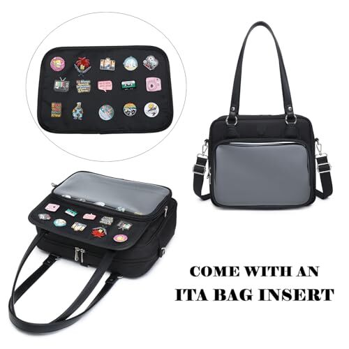 Canvas Ita Bag Backpack Crossbody Kawaii Pin Display Bag  display picture 3