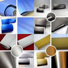 (9,86€/m²) BLASENFREIE Aluminium gebürstet ALU Folie Autofolie 3D Wrap flex Auto