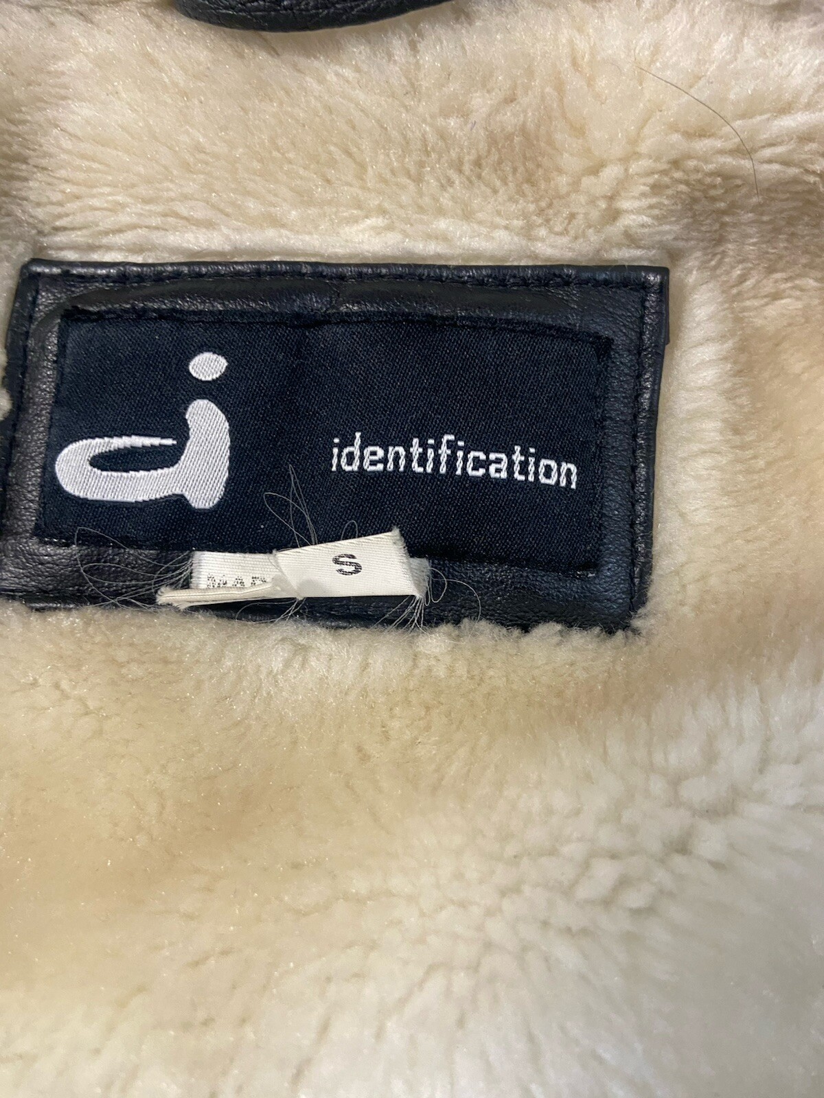 Identification leather jacket fur lining detachab… - image 3
