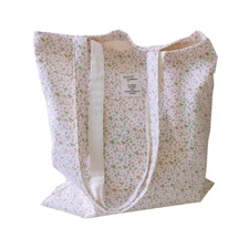 Cotton Canvas Tote Bag Reusable Soft Grocery Cloth Bag Floral Shoulder Bag fo...
