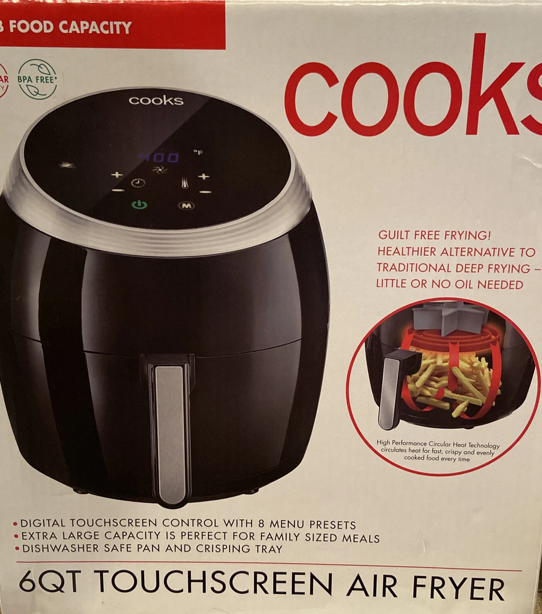 Cooks 6 Quart Air Fryer Touchscreen