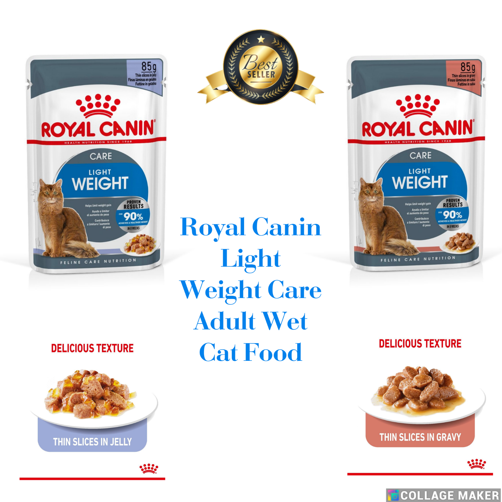 Royal Canin Light Weight Care Adult Wet Cat Food in Jelly Gravy, 12x85g