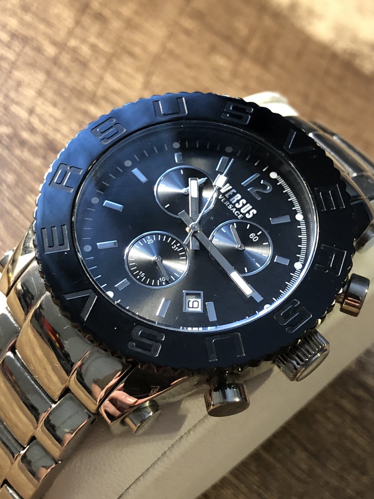 Versace Versus Men’s Watch Chronograph Stainless Steel Wristwatch New