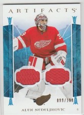 2022-23 Upper Deck Artifacts Material Gold Alex Nedeljkovic Jersey 099/199
