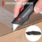 WORKPRO Retractable All Metal Heavy Duty Box Cutter with 10 Extra Blades