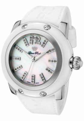 Glam Rock GRD30018-RB Women's Miami 42 Diamond Mother-of-Pearl White Watch