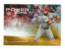 2019 Topps Stadium Club MATT CARPENTER POWER ZONE ORANGE PARALLEL 30/50 PZ-23