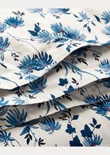 NEW Ralph Lauren Adelaide Floral Duvet Cover Blue White Cotton Full Queen