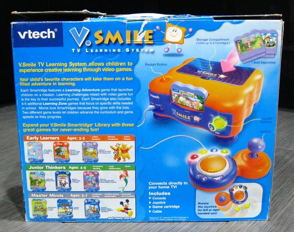 2005 TOTY vtech V.Smile Video Game LEARNING SYSTEM Console with Box ...