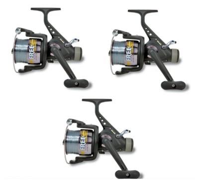 3 x Lineaeffe Freespool Carp Fishing Reels Bait Switches Freecarp 60
