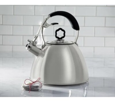 Princess House 6892 Heritage Stainless Steel Whistling Kettle 2.5