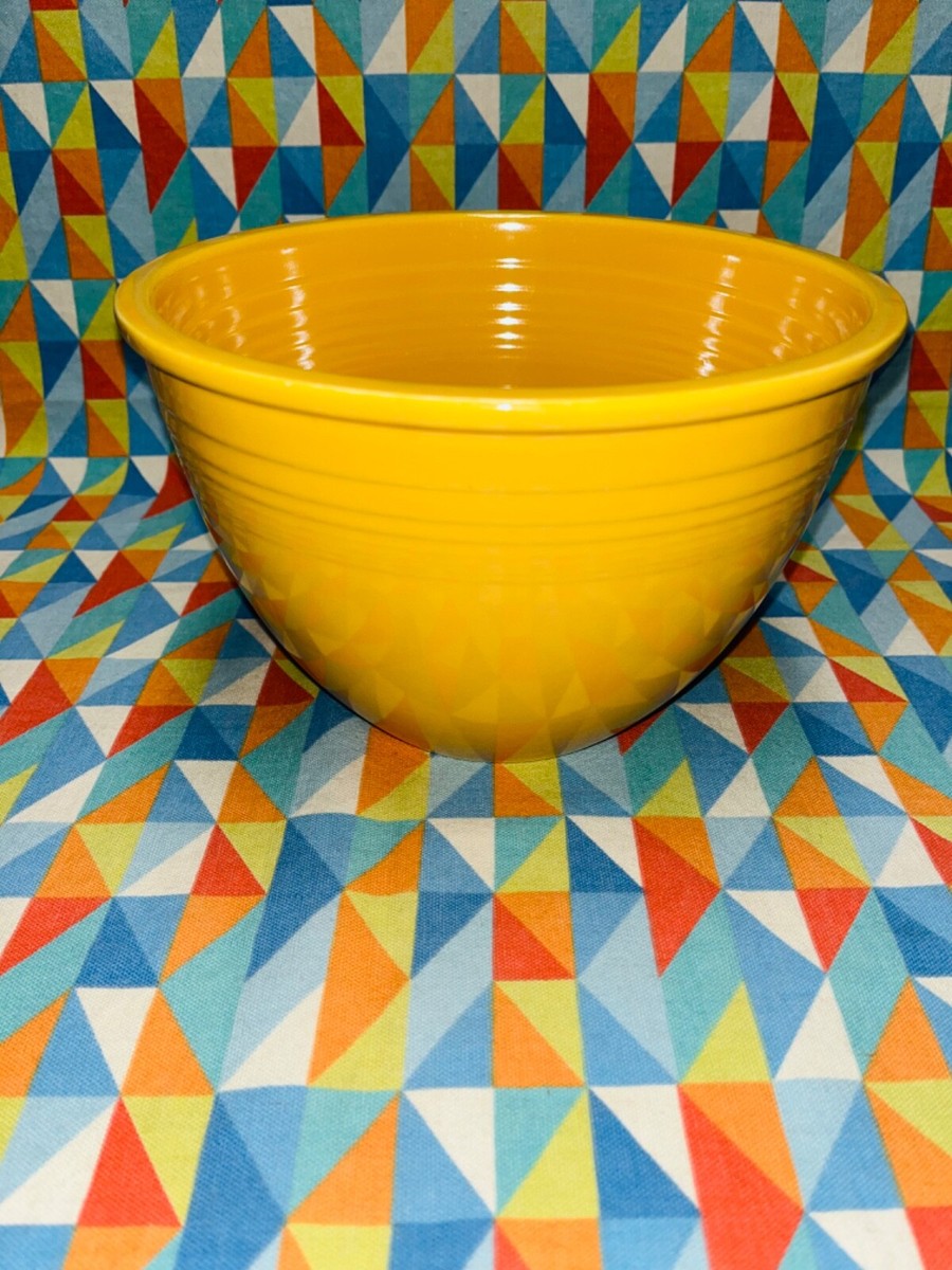 Vintage Fiesta Ware Yellow #5 Mixing Bowl Nesting Bowl Original