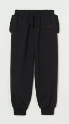 H&M SIMONE ROCHA x H&M HEAVY JERSEY JOGGERS BLACK UK S  BLOGGERS SENT SAME DAY 