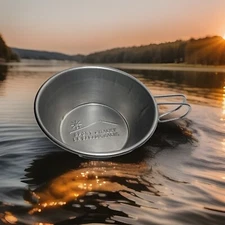 Vintage Sport Chalet Sierra Stream Dipping Cup Back Country Rare USA California