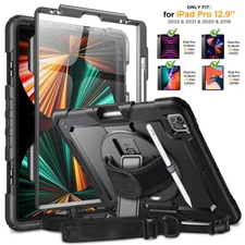 For iPad Pro 12.9 Inch (2022 2021 2020 2018) Case Shockproof Heavy Duty Cover