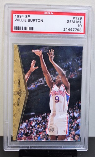1994 SP Basketball Willie Burton #129 PSA 10