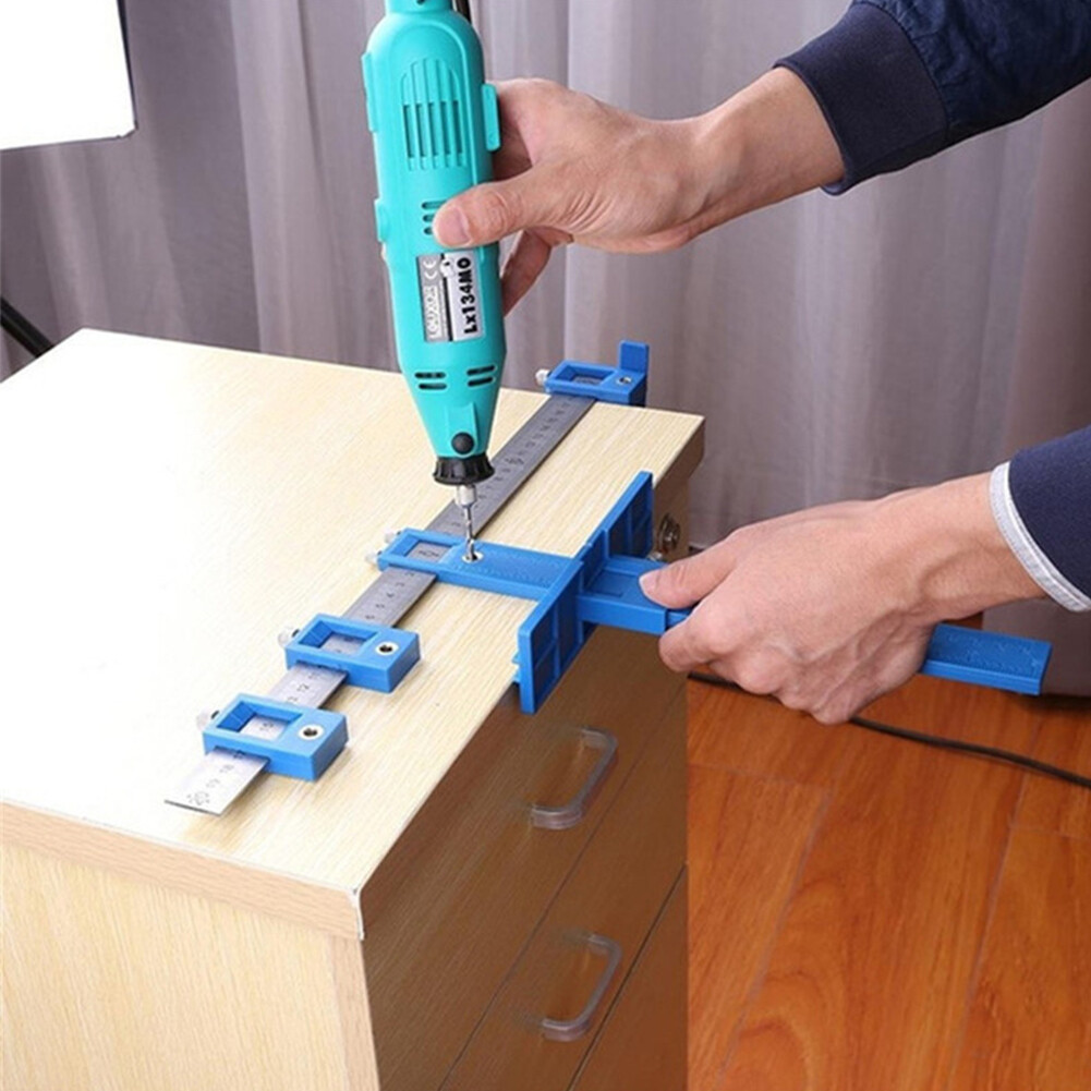 Kabinet Hardware Jig Template, Punch Locator Tool, Lade Gat Locator