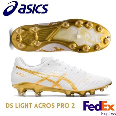 ASICS Soccer Cleats Shoes DS LIGHT ACROS PRO 2 White/Rich Gold 1101A045 122  NEW! | eBay