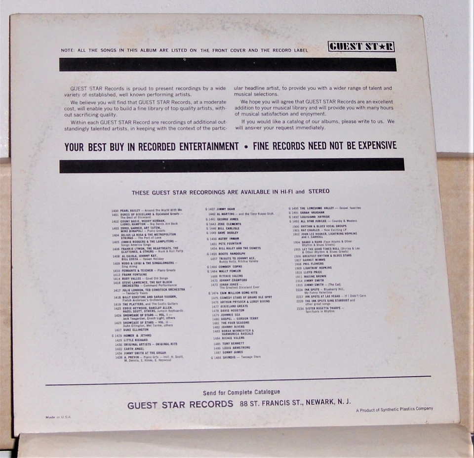 Great New Stars Of Country Music - George Jones - Roger Miller - Vinyl LP Record - Image 2 of 2