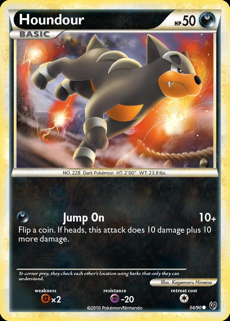 Pokemon Houndour (54/91) HS�Undaunted HP