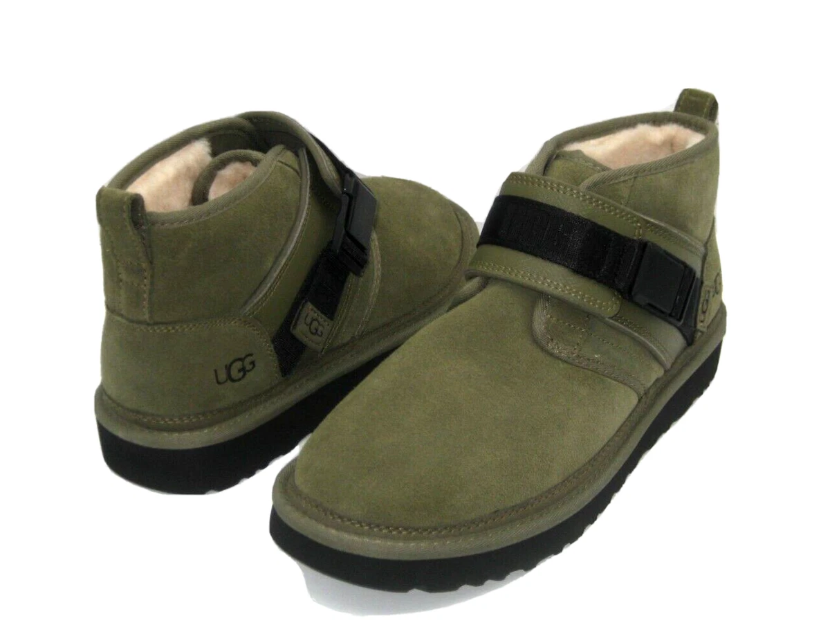 UGG MENS NEUMEL SNAPBACK MOSS GREEN BLACK BUCKLE SUEDE BOOT US 11 /EU 44 /UK 10 Men main image 3