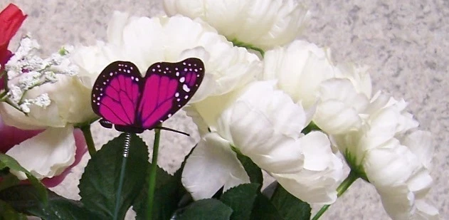 Сад декор цветок горшок растение выбрать колье цветной бабочка новый 12» высокий #16 - Изображение 2 из 4