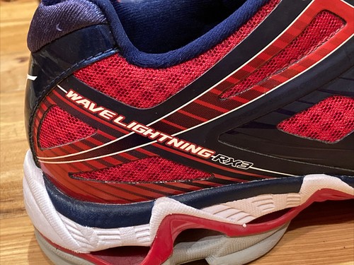 Mizuno Wave Lightning RX3 Volleyball Shoes Women Size 11.5 Red White Blue EUR 43 - Picture 7 of 12