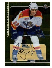 2000-01 BAP Signature Series AUTOGRAPH GOLD #183 Todd Simpson FLORIDA PANTHERS
