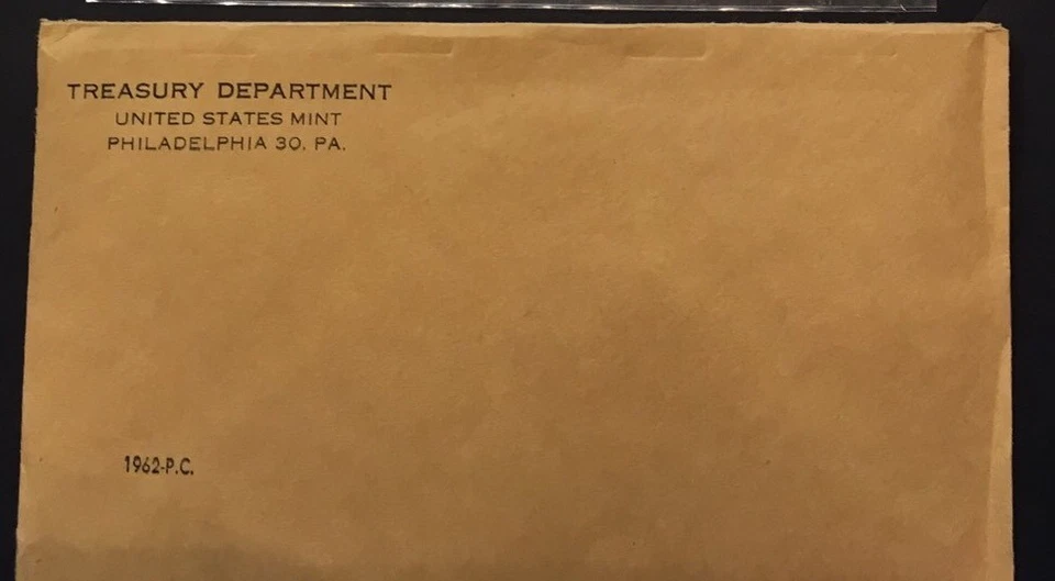 Excellent 1962-P Uncirculated U.S. Mint Proof (5) Coin Set w/ Envelope and COA - Image 4 of 4