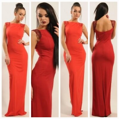 WOMEN RED FASHION DESIGNER EVENING DRESS | eBay