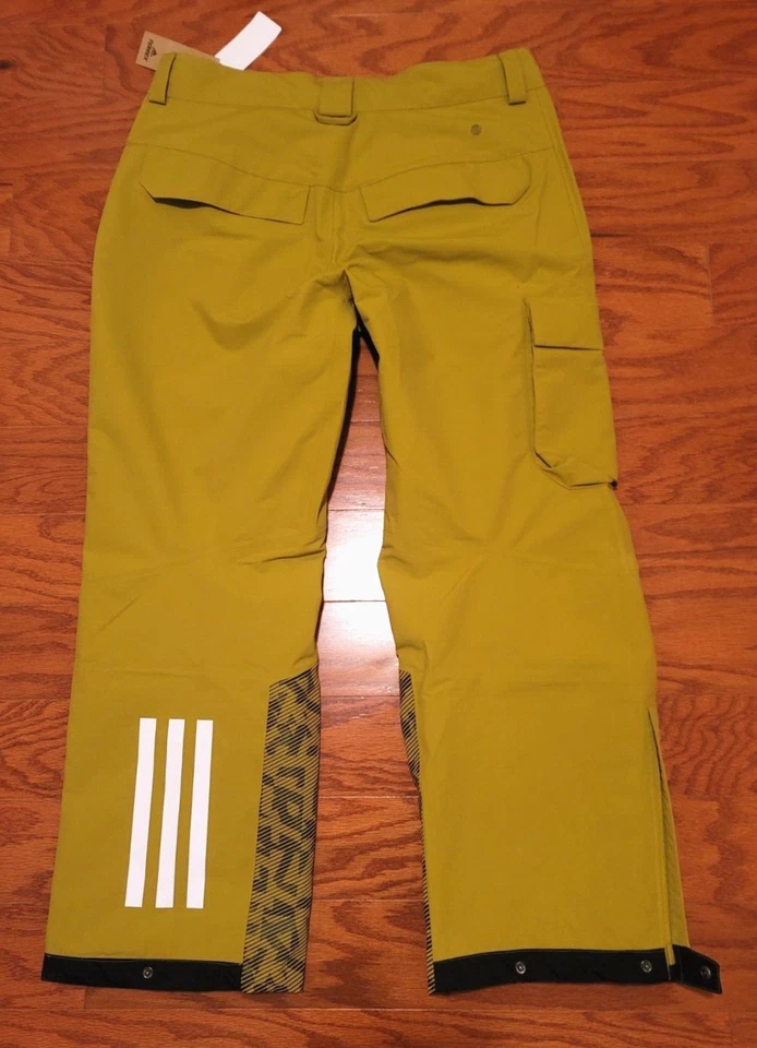 NUEVO CON ETIQUETAS NUEVO Adidas Para hombres TERREX 3 Capas PCN Esquí Alpino Nieve Pantalones Pulso Oliva $400 L Foto 2 de 4