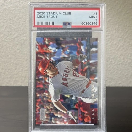 Topps 2020 Stadium Club Mike Trout Angels Base #1 PSA 9 Baseball MLB