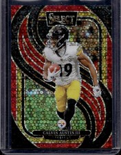 2024 Panini Select - Premier Level- Calvin Austin III #133- Red Disco Prizm /49