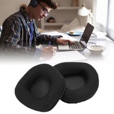 2pcs Replacement Ear Pads Noise Isolation Protein Leather Breathable Mesh Ear