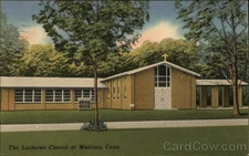 The Lutheran Church of Madison,Conn.,CT Tichnor New Haven County Linen Postcard