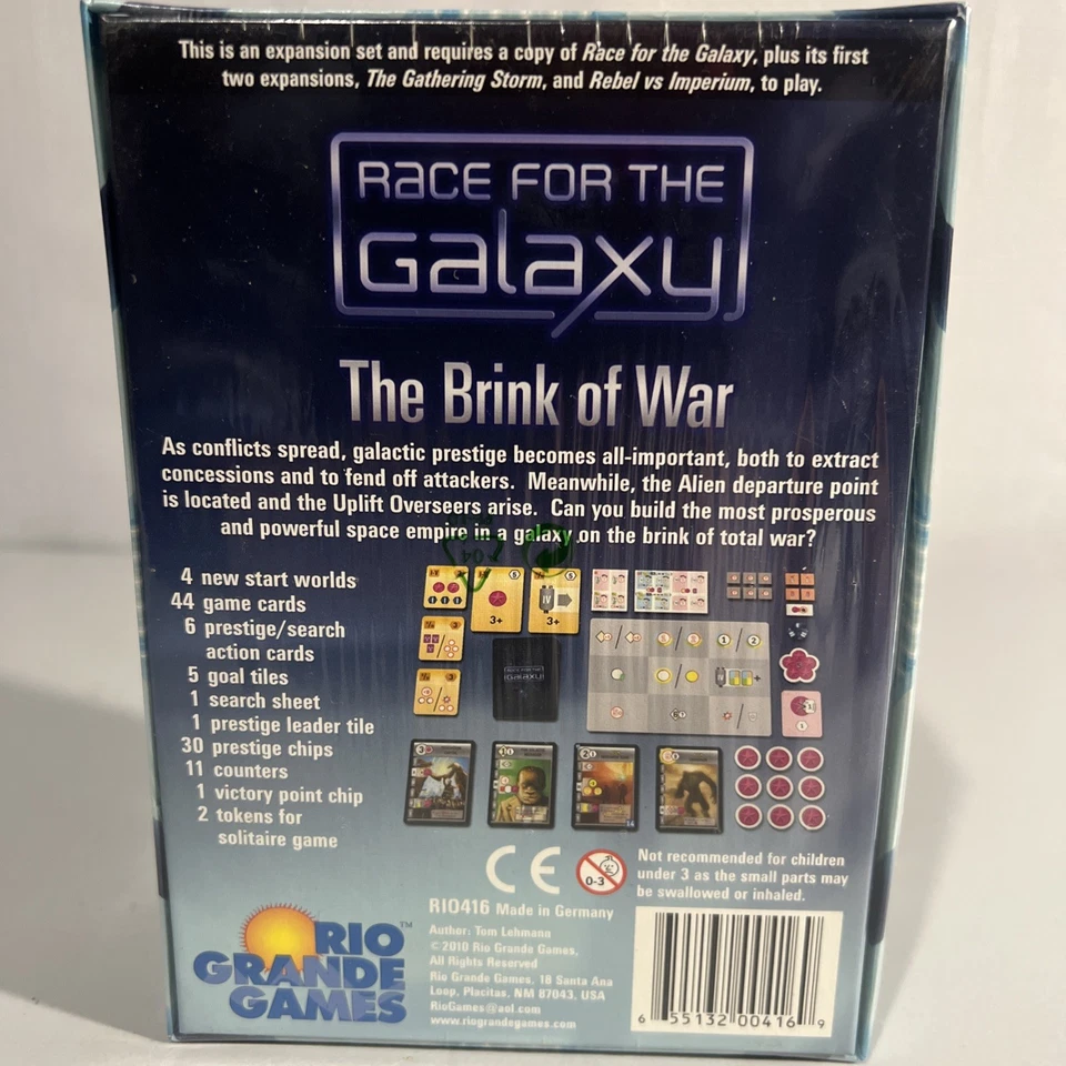 Race For The Galaxy The Brink of War Expansion #3 Rio Grande Games New & Sealed - Image 2 of 4
