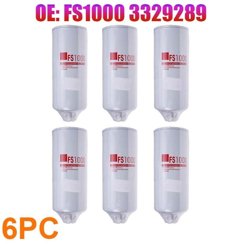 6PCS New FS1000 Fuel Water Separator Filter Fit For Cummins 3329289
