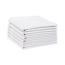 Mens Handkerchiefs Soft Cotton Solid Colour Classic Hankie 6, White