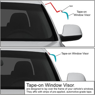 Speed Daddy Tape-On Side Window Visors – Fits 2016-2021 Tucson (4-Piece Set, Glossy Black)