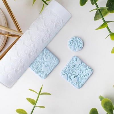 Ozean Welle Ton Textur Roller tragbar für DIY Projekte Kunst Kunst Handwerk