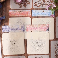 Botanical Flower Drawing Stencil Template for DIY Craft Journal Wall Art Decor