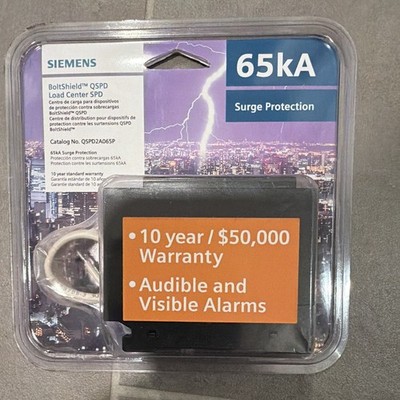 Siemens BoltShield QSPD Load Center SPD 120VAC 65kA Audible/Visible Alarm
