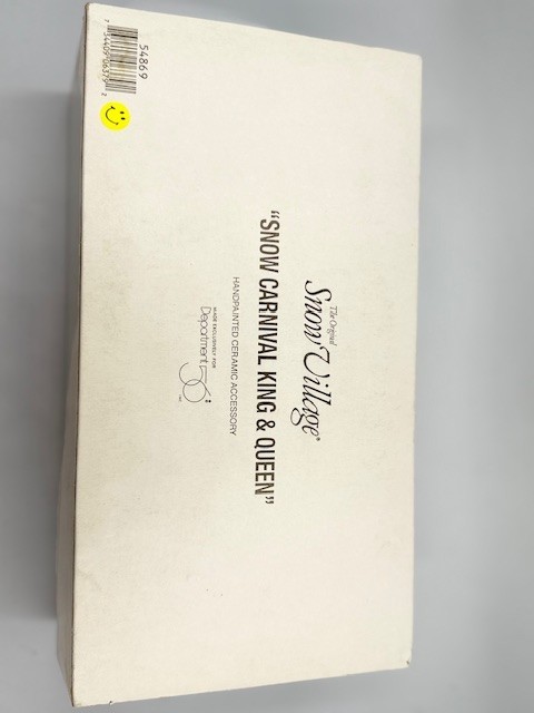 Dept 56 Snow Village Christmas Snow Carnival King and Queen Dog Sled #54869 NEW